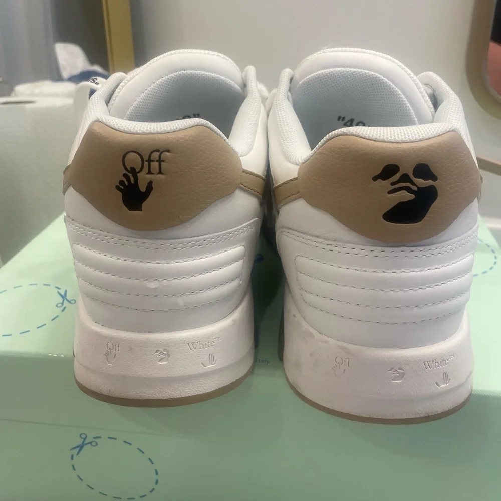 Off-White White and Tan Sneakers - Picture 3 of 3